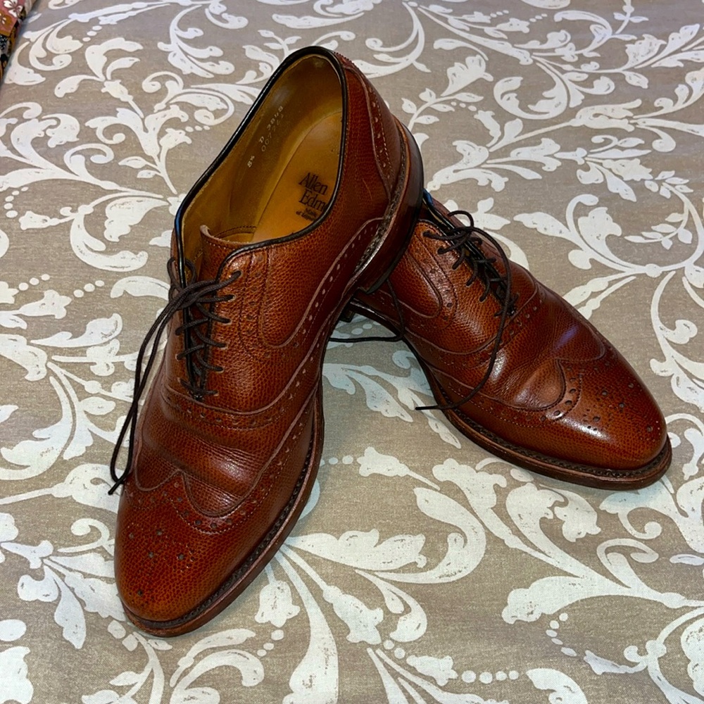 Allen Edmonds McClain Size 8-1/2 D Wingtip Oxford Shoes